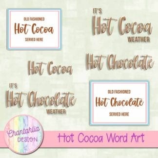 hot cocoa word art
