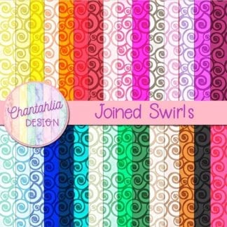 joined swirls digital papers