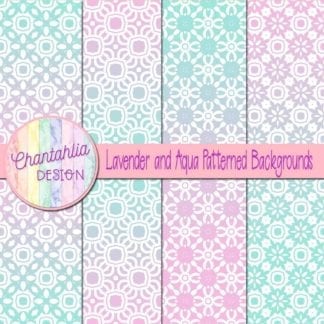 free lavender and aqua patterned digital paper backgrounds