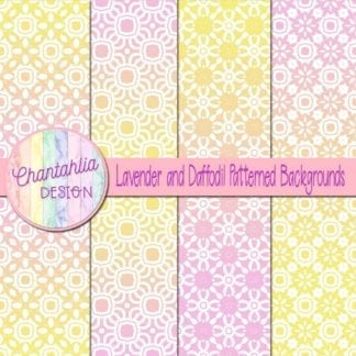 free lavender and daffodil patterned digital paper backgrounds