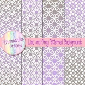 free lilac and grey patterned digital paper backgrounds