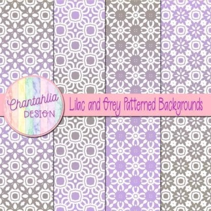 free lilac and grey patterned digital paper backgrounds