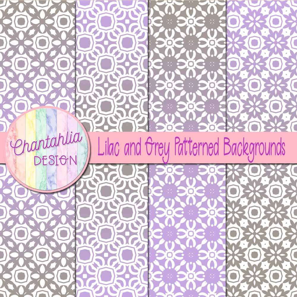 Free Lilac and Grey Patterned Backgrounds