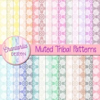 muted tribal patterned digital papers