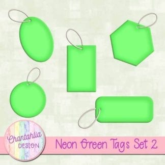 neon green tags