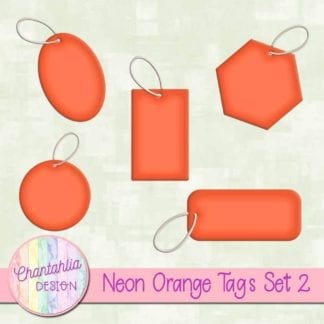 neon orange tags