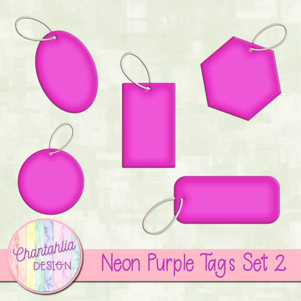 Free Neon Purple Tags