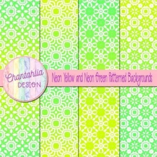 free neon yellow and green patterned digital paper backgrounds