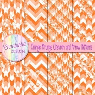 orange grunge chevron and arrow patterns