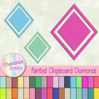 painted chipboard diamonds