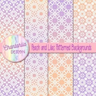 free peach and lilac patterned digital paper backgrounds