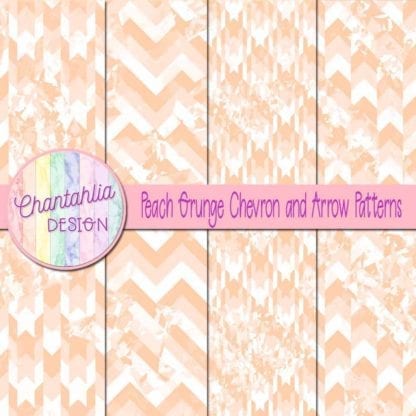 peach grunge chevron and arrow patterns