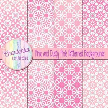 free pink patterned digital paper backgrounds