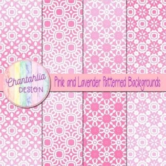 free pink and lavender patterned digital paper backgrounds