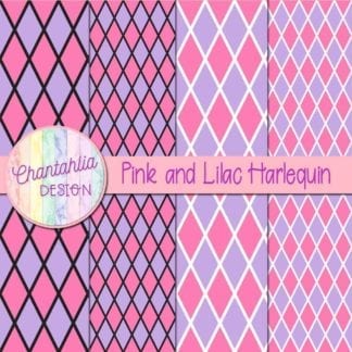 free pink and lilac harlequin digital papers
