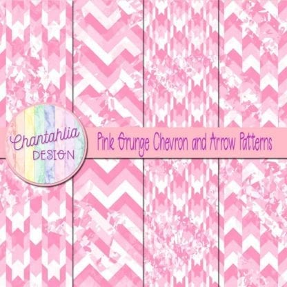 pink grunge chevron and arrow patterns