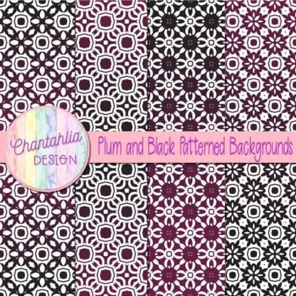 free plum and black patterned digital paper backgrounds