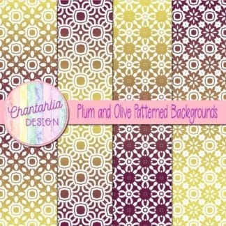 free plum and olive patterned digital paper backgrounds