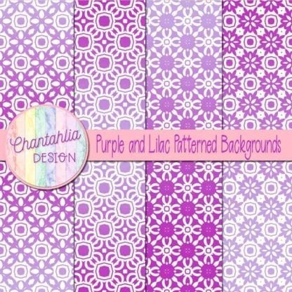 free purple and lilac patterned digital paper backgrounds