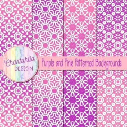free purple and pink patterned digital paper backgrounds