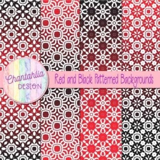 free red and black patterned digital paper backgrounds