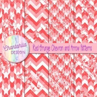 red grunge chevron and arrow patterns