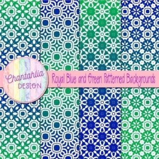free blue and green patterned digital paper backgrounds
