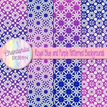 free blue and purple patterned digital paper backgrounds