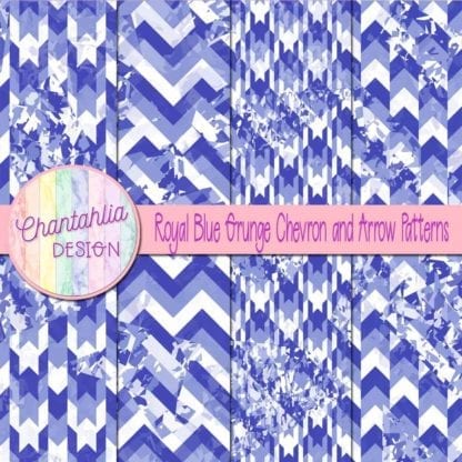 royal blue grunge chevron and arrow patterns