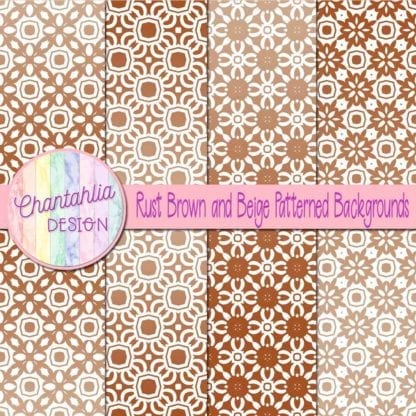 free rust brown and beige patterned digital paper backgrounds
