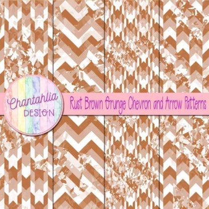 rust brown grunge chevron and arrow patterns