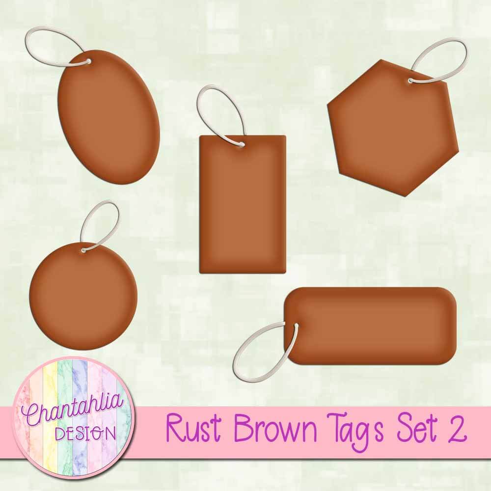 Free Rust Brown Tags