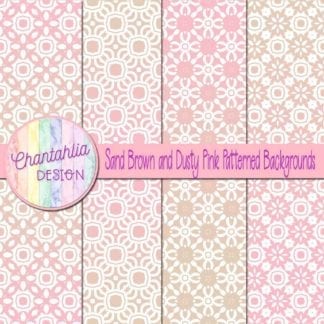 free sand brown and pink patterned digital paper backgrounds
