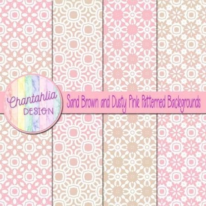 free sand brown and pink patterned digital paper backgrounds