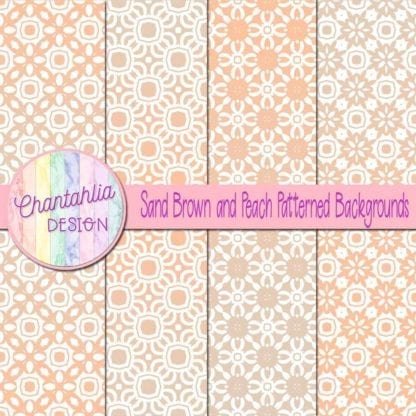 free sand brown and peach patterned digital paper backgrounds