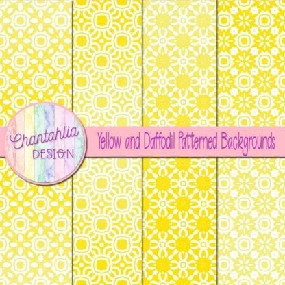 free yellow patterned digital paper backgrounds