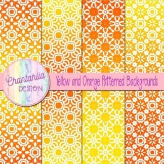 free yellow and orange patterned digital paper backgrounds