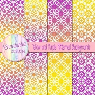 free yellow and purple patterned digital paper backgrounds