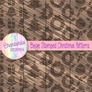 beige stamped christmas patterns