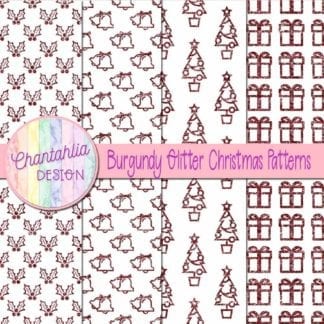 burgundy glitter christmas patterns