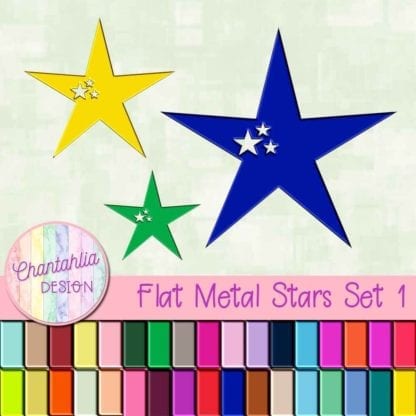 flat metal star design elements