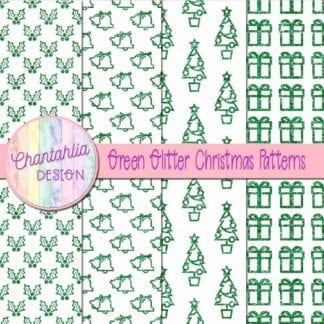 green glitter christmas patterns