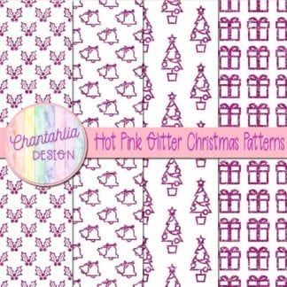 hot pink glitter christmas patterns