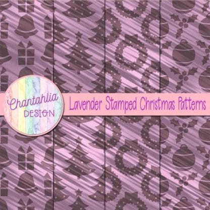 lavender stamped christmas patterns