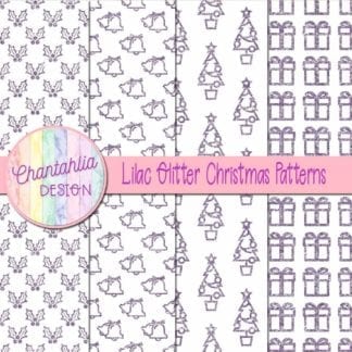lilac glitter christmas patterns