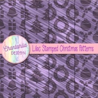 lilac stamped christmas patterns
