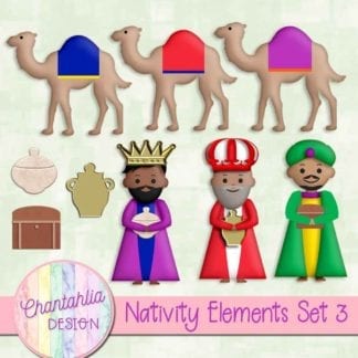 design elements in a Christmas Nativity theme