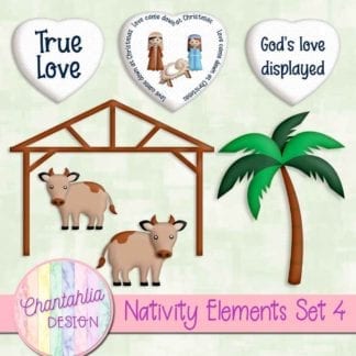 design elements in a Christmas Nativity theme