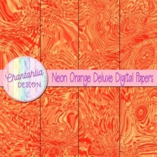 neon orange deluxe digital papers