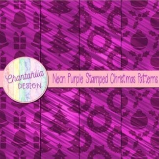 neon purple stamped christmas patterns
